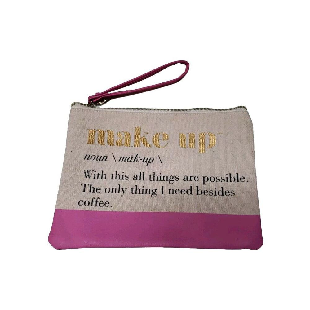 Ladies Make Up Cosmetic Bag Travel Makeup Case Storage Pouch Zipper See Descript
